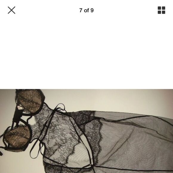 Nwt vs 32c bra set+teddy/romper+babydoll black - Picture 4 of 4